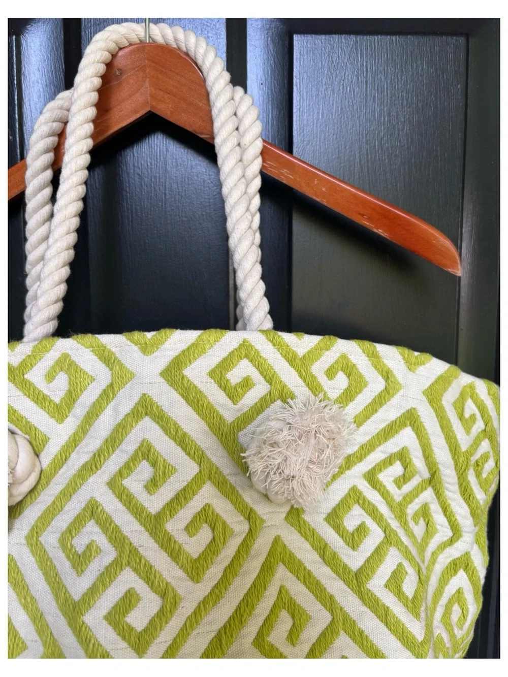 NWT Anthropologie Geometric Design Tote Bag - Picture 2 of 11